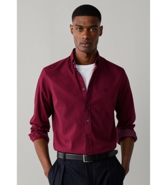 Hackett London Camicia Essential Dyed bordeaux