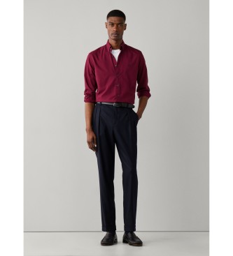Hackett London Camicia Essential Dyed bordeaux
