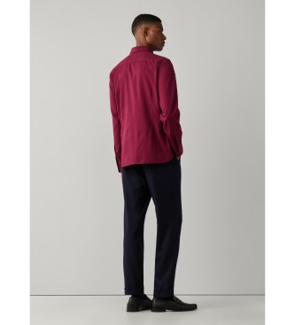 Hackett London Camicia Essential Dyed bordeaux