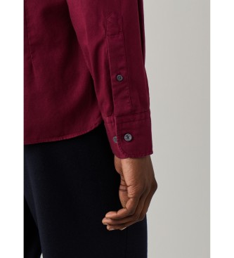 Hackett London Camicia Essential Dyed bordeaux