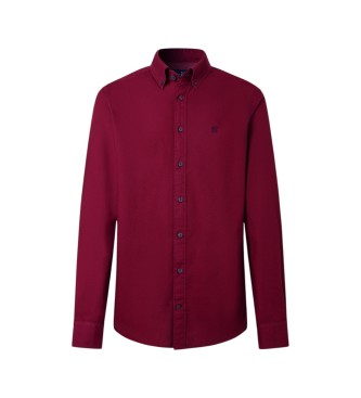 Hackett London Camicia Essential Dyed bordeaux