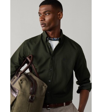 Hackett London Camicia Essential Dyed verde