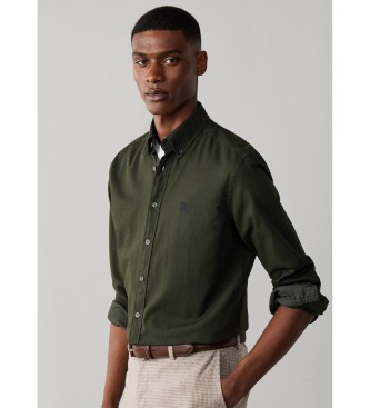 Hackett London Camicia Essential Dyed verde