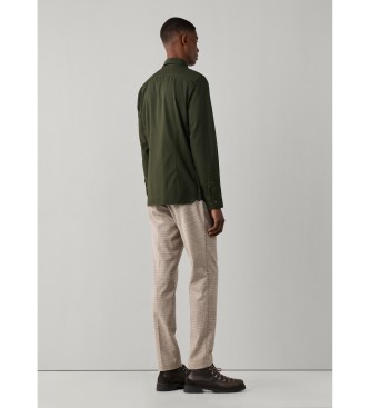 Hackett London Camicia Essential Dyed verde