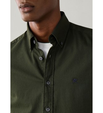 Hackett London Camicia Essential Dyed verde