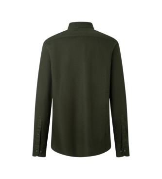 Hackett London Camicia Essential Dyed verde