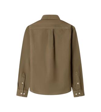 Hackett London Camicia Ess verde oliva