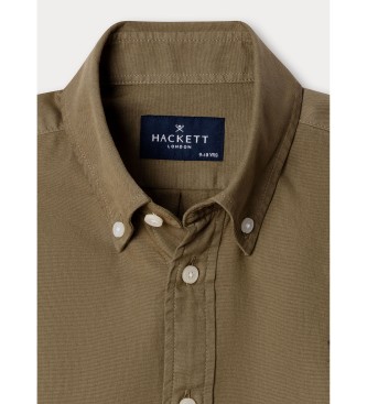 Hackett London Camicia Ess verde oliva