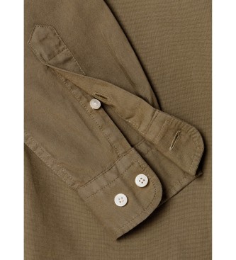 Hackett London Camicia Ess verde oliva