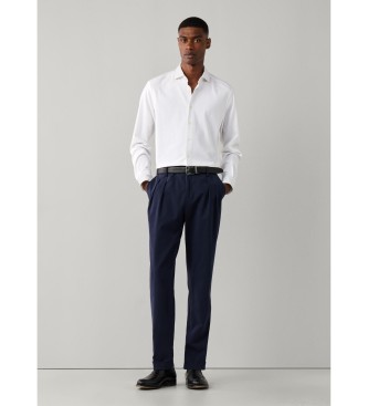 Hackett London Camisa Gmd Giro Inglese blanco