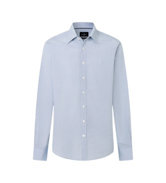 Hackett London Mini Geo Print Hemd blau