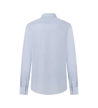 Hackett London Mini Geo Print Hemd blau