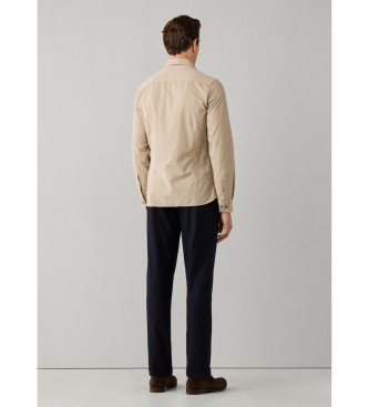 Hackett London Camisa Smart Babycord beige