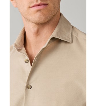 Hackett London Camisa Smart Babycord beige