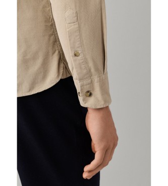 Hackett London Camisa Smart Babycord beige