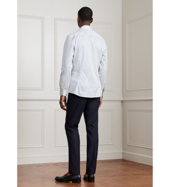 Hackett London chemise sergé rayures coupe ajustée verte