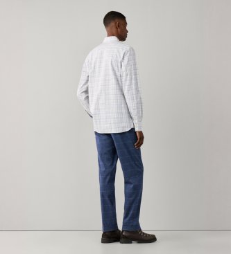 Hackett London Blaues Hemd Three Col Tattersall