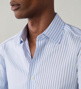 Hackett London Camicia Trio Stripe blu