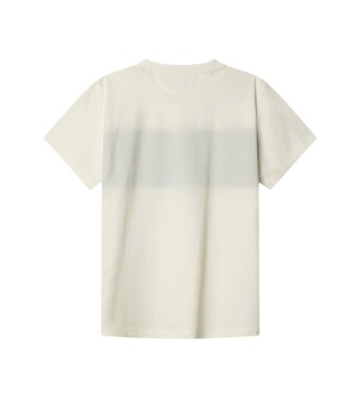 Hackett London T-shirt con pannello a stemma, color bianco sporco