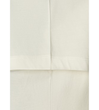Hackett London T-shirt con pannello a stemma, color bianco sporco