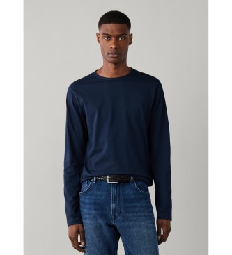 Hackett London Maglietta a maniche lunghe Pima blu marino