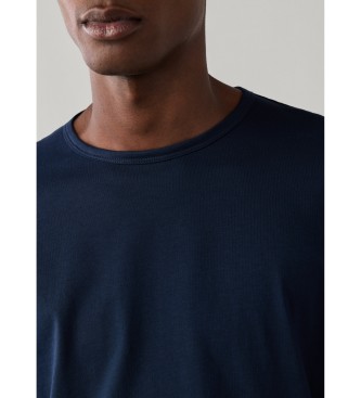 Hackett London Maglietta a maniche lunghe Pima blu marino