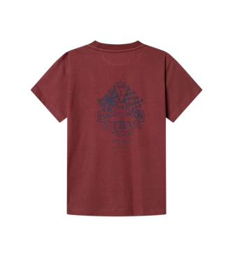 Hackett London Camiseta H Back Logo burdeos