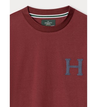 Hackett London Camiseta H Back Logo burdeos