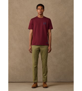 Hackett London T-shirt H Back Logo bordeaux