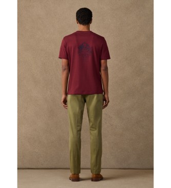Hackett London T-shirt H Back Logo bordeaux