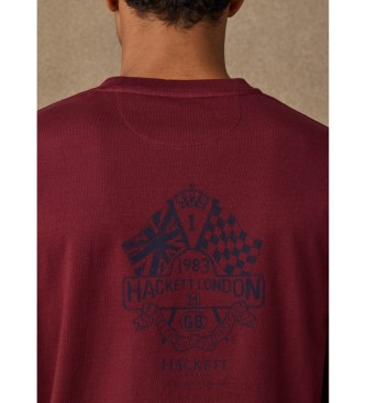Hackett London T-shirt H Back Logo bordeaux