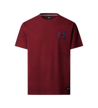 Hackett London T-shirt H Back Logo bordeaux