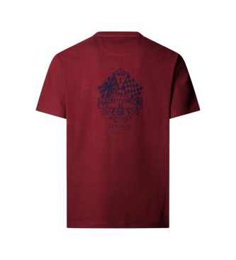 Hackett London T-shirt H Back Logo bordeaux
