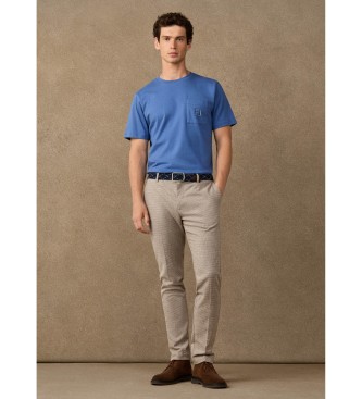 Hackett London T-shirt blu con tasca H