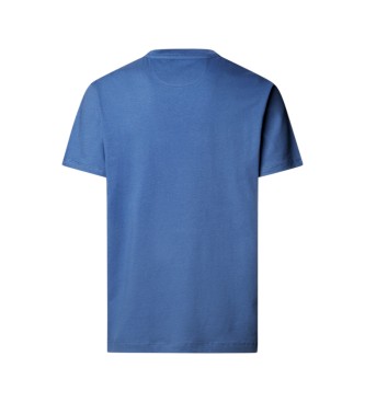 Hackett London T-shirt blu con tasca H