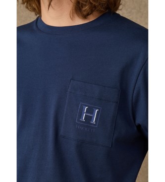 Hackett London Maglietta H Pocket blu marino