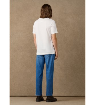 Hackett London T-shirt color bianco sporco con tasca H