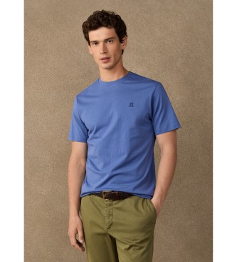 Hackett London T-shirt blu con piccolo logo H