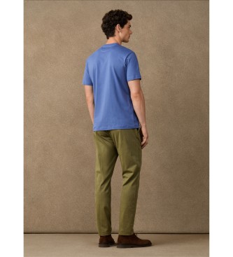 Hackett London T-shirt blu con piccolo logo H