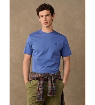 Hackett London T-shirt blu con piccolo logo H