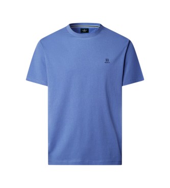 Hackett London T-shirt blu con piccolo logo H