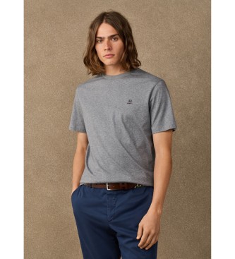 Hackett London T-shirt grigia con piccolo logo H