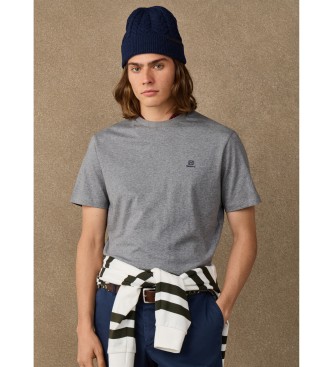 Hackett London T-shirt grigia con piccolo logo H