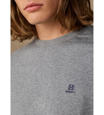 Hackett London T-shirt grigia con piccolo logo H