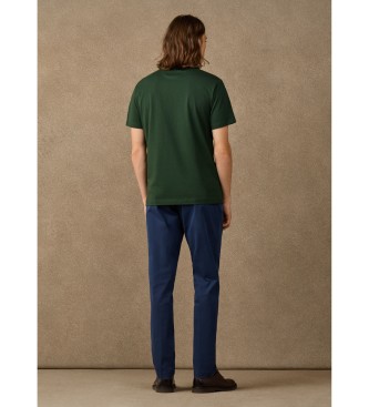 Hackett London T-shirt con piccolo logo verde H
