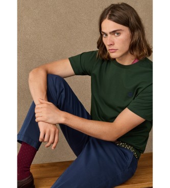 Hackett London T-shirt con piccolo logo verde H