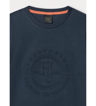 Hackett London Maglietta Hs Club Emboss blu marino