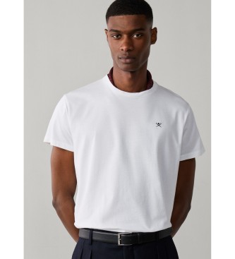Hackett London Weißes T-Shirt mit Logo