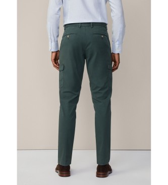 Hackett London Calas cargo em lona verde