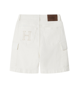 Hackett London Short en jean cargo blanc